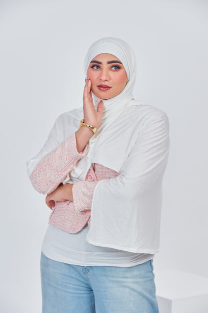 White Gel Lycra with Bandana